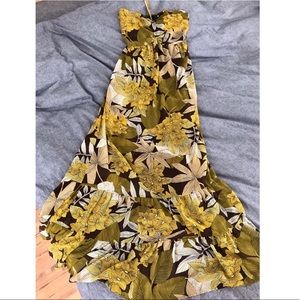 Retro Print Maxi Dress